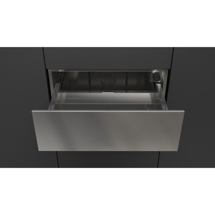Fulgor Milano 30-Inch Matteo Built-In Warming Drawer, 700 Series, Stainless Steel, Push-to-Open, No Handle