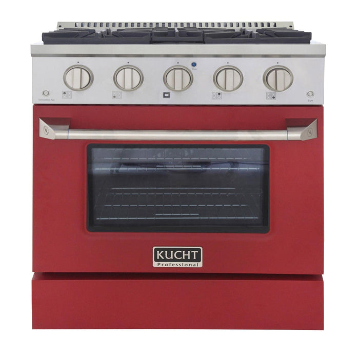 Kucht Professional KNG301 LP Series 30-Inch 4.2 Cu. Ft. Colored Pro-Style Propane Gas Ranges
