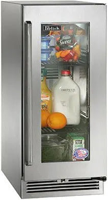 Perlick Signature Series 3.1 cu. ft Outdoor Refrig. w/ Stainless Steel Glass Door, Hinge Right, w/ Lock