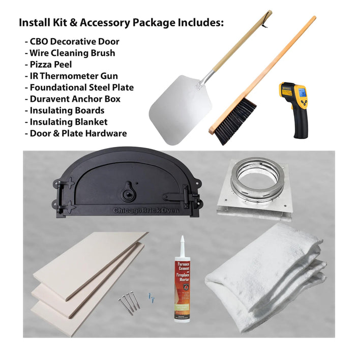 Chicago Brick Oven CBO-750 DIY Kit Built-In Wood-Fired Outdoor Pizza Oven for Residential Use