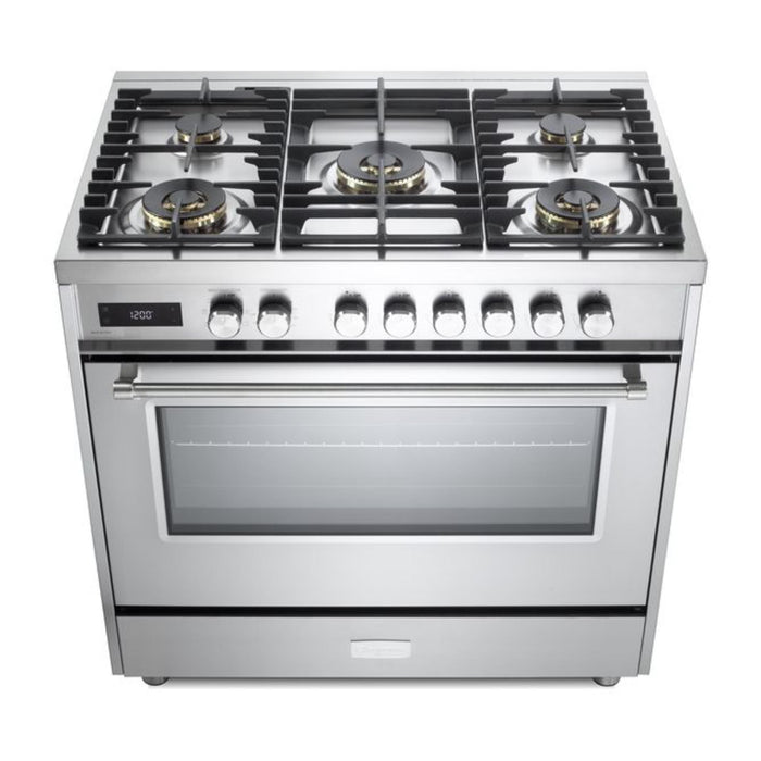Verona Ultima 36-Inch 5.0 Cu. Ft. Colored Dual Fuel Freestanding Range with Five Brass Burners and Dual Convection Oven