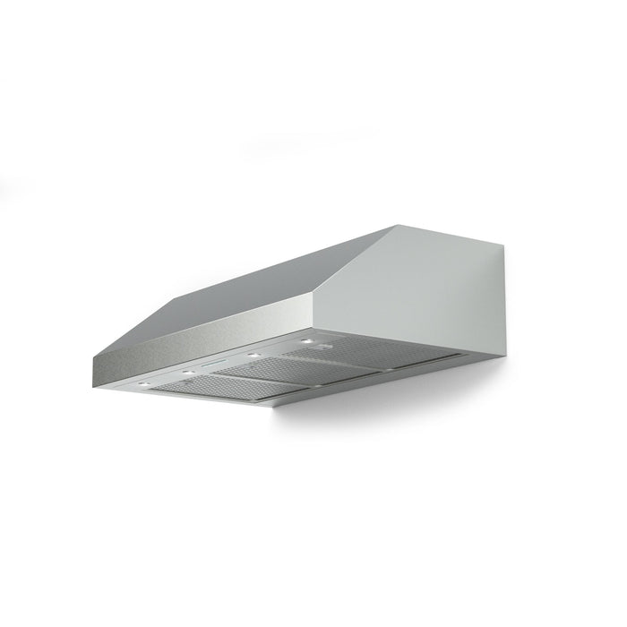 Verona 36-Inch Designer Series Low Profile Wall Mount Range Hood with 600 CFM, 4 Speed Fan and LED Lighting