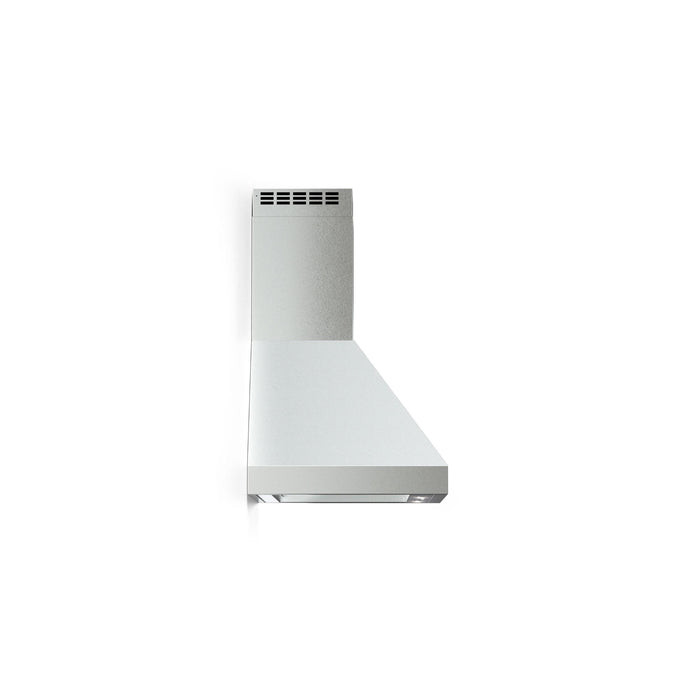 Verona 30-Inch Designer Series Chimney Wall Mount Range Hood with 600 CFM, 4 Speed Fan and LED Lighting