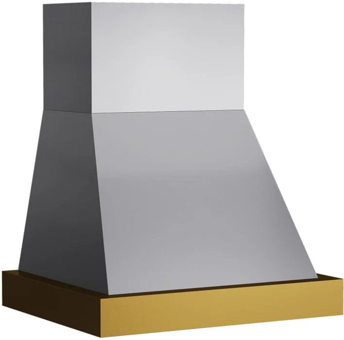 Kucht KRH48SG Wall Mount Range Hood in Stainless Steel and Gold