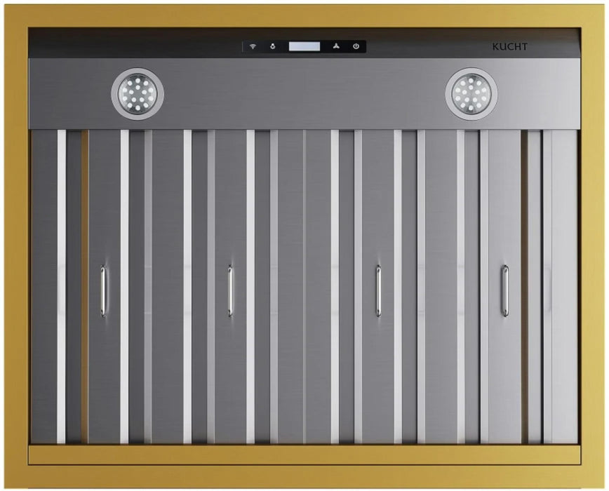 Kucht KRH48SG Wall Mount Range Hood in Stainless Steel and Gold