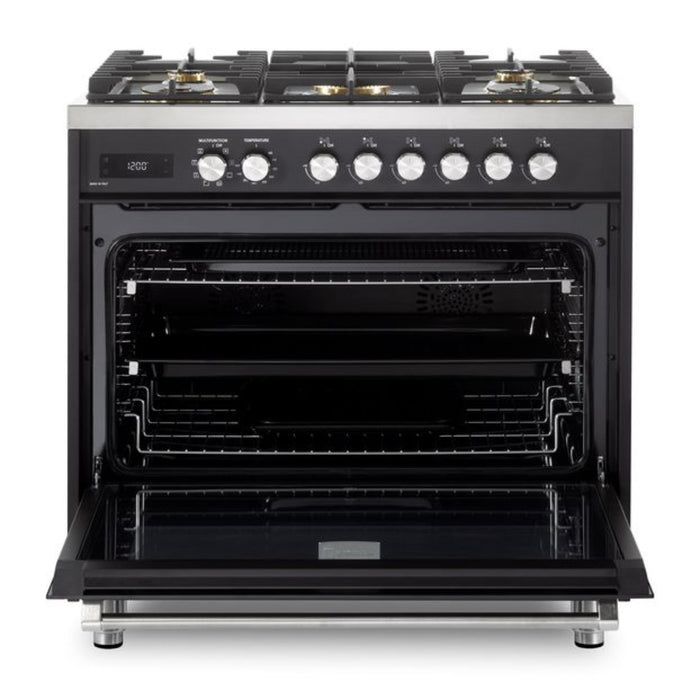 Verona Ultima 36-Inch 5.0 Cu. Ft. Colored Dual Fuel Freestanding Range with Five Brass Burners and Dual Convection Oven