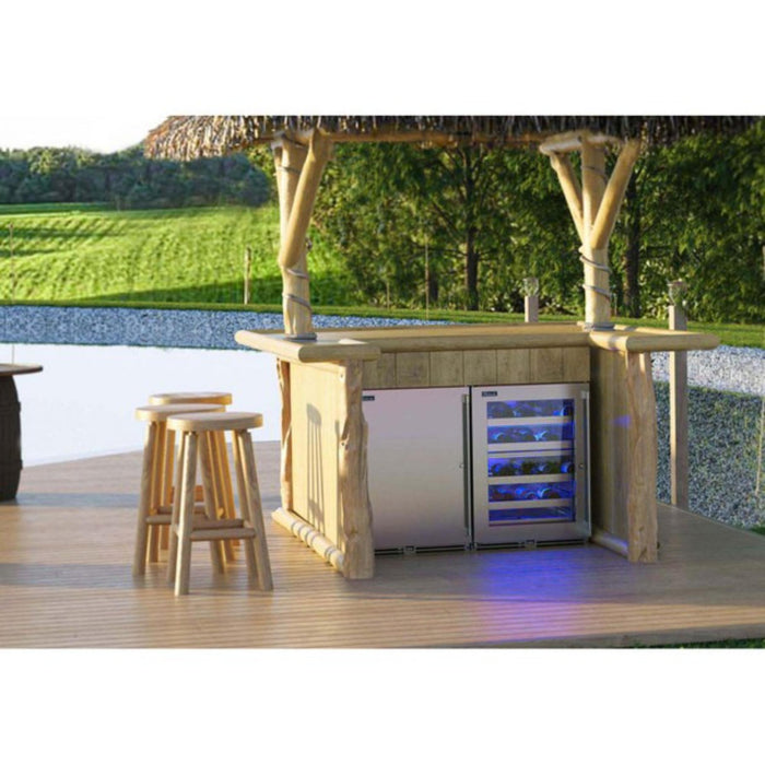 Perlick Signature Series Sottile 18" Marine-Grade Wine Reserve, Stainless Steel Solid Door