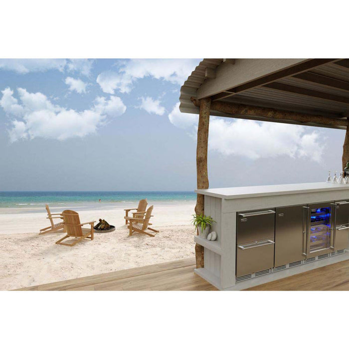 Perlick Signature Series 5.0 cu.ft Indoor Refrigerator, Stainless Steel Solid Door, Hinge Left