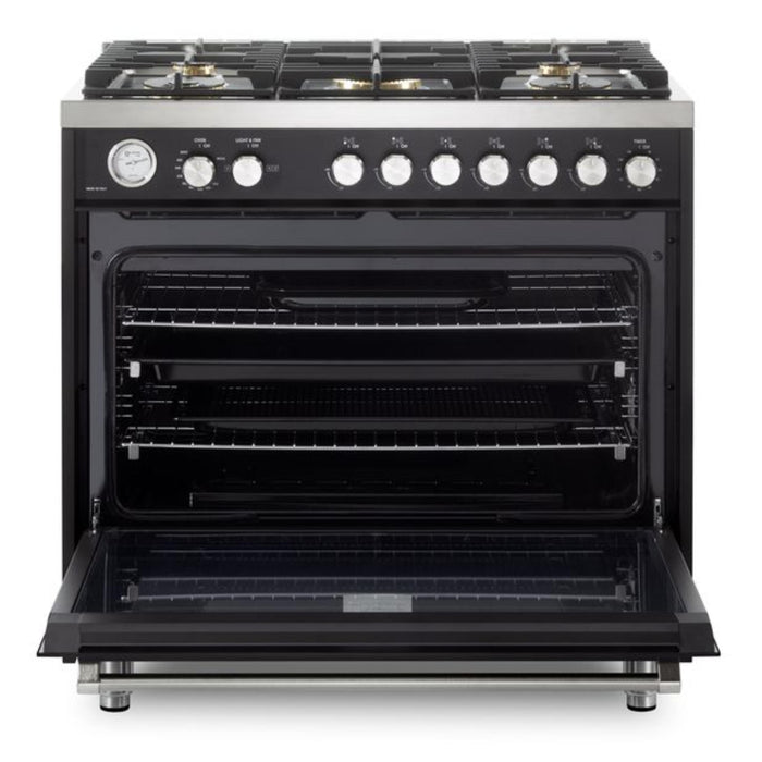Verona Ultima 36-Inch 5.0 Cu. Ft. Colored Freestanding All Gas Range with Five Brass Burners, Dual Convection, and Air Fry