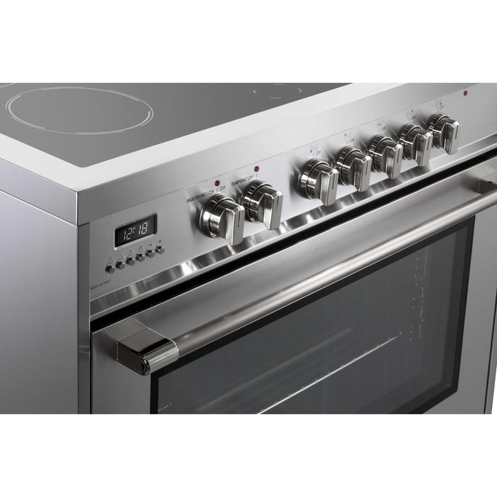 Verona Prima 36-Inch Freestanding Stainless Steel Electric Range With 5 Burners, 5.0 Cu. Ft. European Convection Oven and Sleek Design