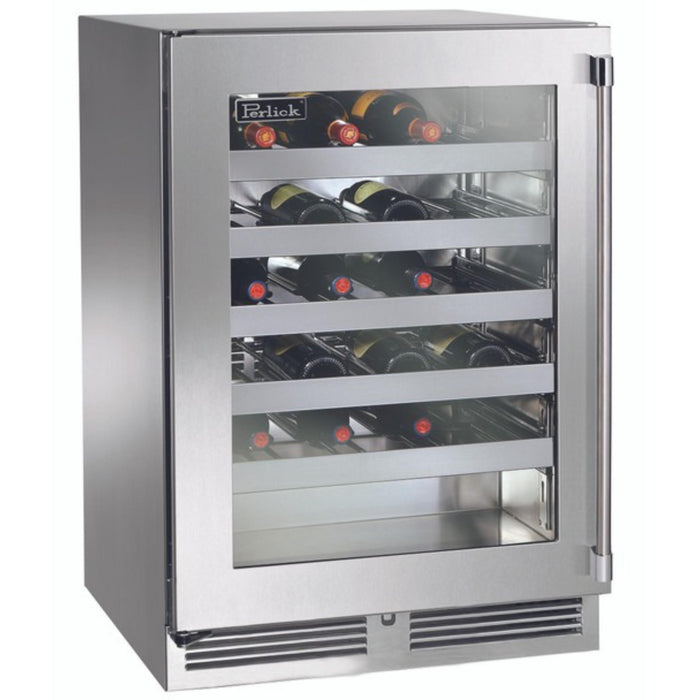 Perlick Signature Series 24" Outdoor Wine Reserve, Stainless Steel Glass Door