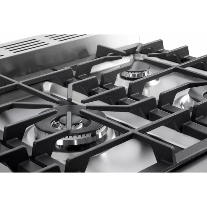 Verona Prestige 36-Inch Freestanding White Gas Range With 5 Sealed Burners, 4.0 Cu. Ft. Convection Oven Professional Performance and Elegant Design