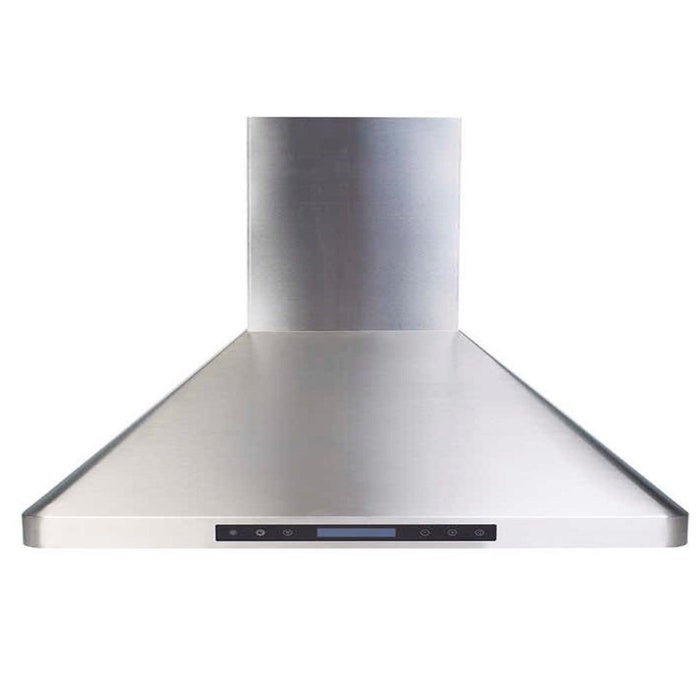 Verona 36-Inch Stainless Steel Chimney Range Hood with 600 CFM Blower, LED Lighting and Multi-Speed Fan