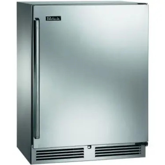 Perlick Signature Series 18" Shallow Depth Outdoor Beverage Center, Stainless Steel Solid Door
