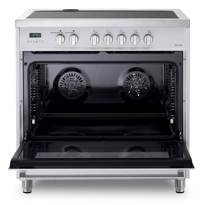 Verona 36-Inch 5.0 Cu. Ft. Colored Designer Series Five-Burner Induction Range with True European Convection Oven