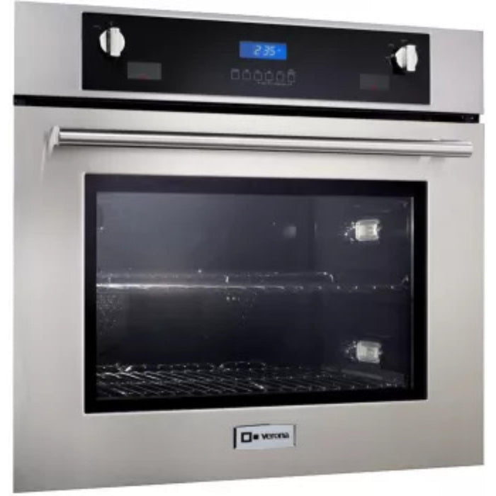 Verona 30-Inch x 24-Inch Self Cleaning Electric Wall Oven Stainless Steel with 2.8 Cu. Ft. European Convection Oven, Digital Controls and Large Capacity