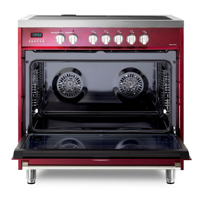 Verona 36-Inch 5.0 Cu. Ft. Colored Designer Series Five-Burner Induction Range with True European Convection Oven
