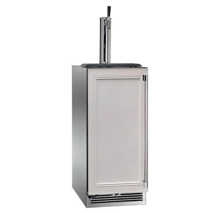 Perlick Signature Series 2.8 cu.ft Indoor Dual-Zone Beverage Center w/ Fully Integrated Panel-Ready Glass Door, Hinge Right, Lockable