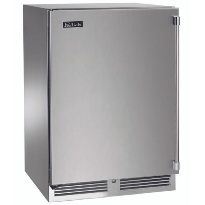 Perlick Signature Series 3.1 cu.ft Shallow Depth Outdoor Refrigerator, Stainless Steel Solid Door