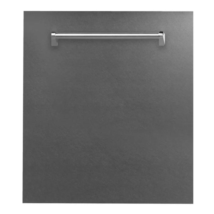 ZLINE 24-Inch Top Control Built-In Dishwasher with Stainless Steel Panel & Tub in Multi Color With Traditional Style Handle