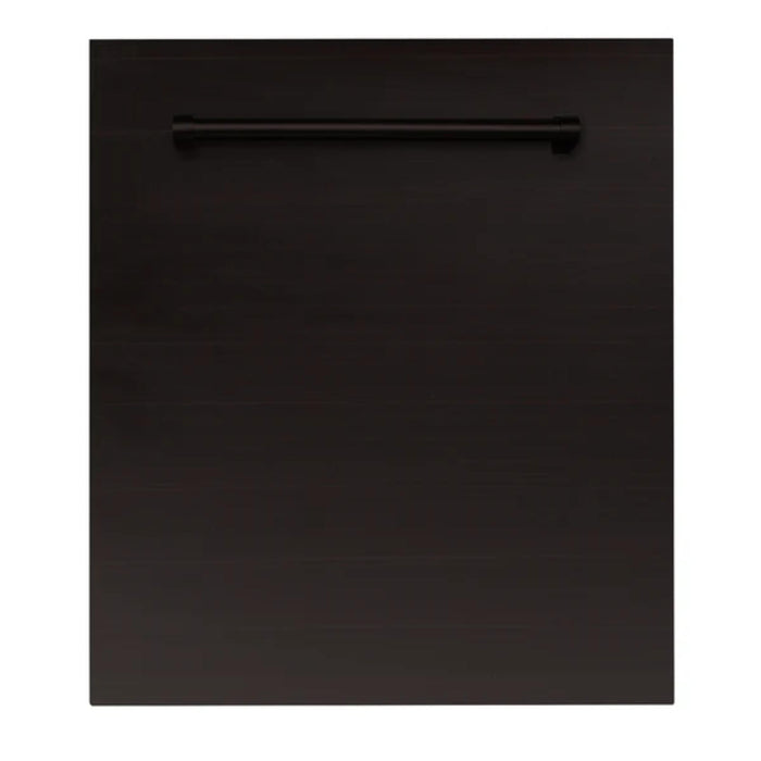 ZLINE 24-Inch Top Control Built-In Dishwasher with Stainless Steel Panel & Tub in Multi Color With Traditional Style Handle