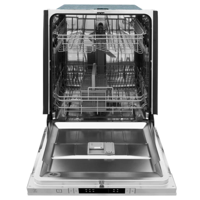ZLINE 24-Inch Top Control Built-In Dishwasher with Stainless Steel Panel & Tub in Multi Color With Traditional Style Handle