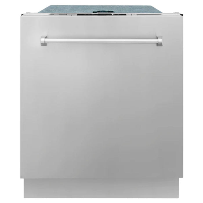 ZLINE 24-Inch Top Control Built-In Dishwasher with Stainless Steel Panel & Tub in Multi Color With Traditional Style Handle