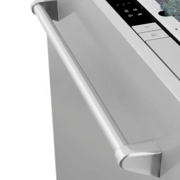 ZLINE 24-Inch Top Control Built-In Dishwasher with Stainless Steel Panel & Tub in Multi Color With Traditional Style Handle