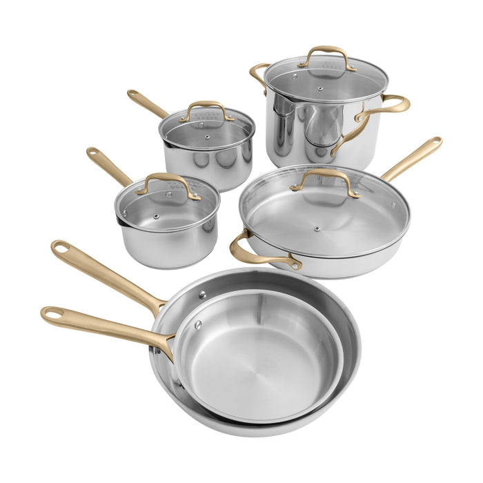 ZLINE 10-Piece Non-Toxic Stainless Steel Cookware Set