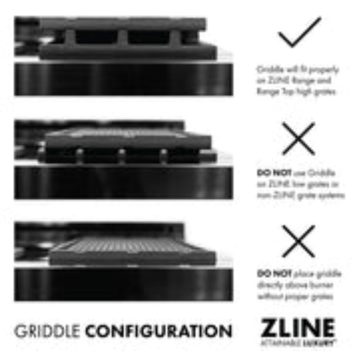 ZLINE High Grate Reversible Cast Iron Griddle