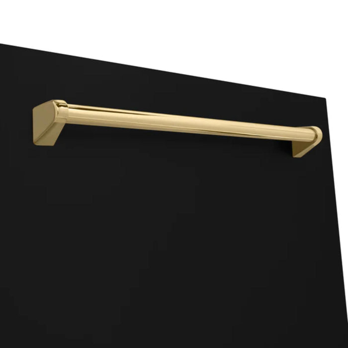 ZLINE Autograph Edition 24" Monument Series 3rd Rack Top Touch Control Tall Tub Black Matte Dishwasher.