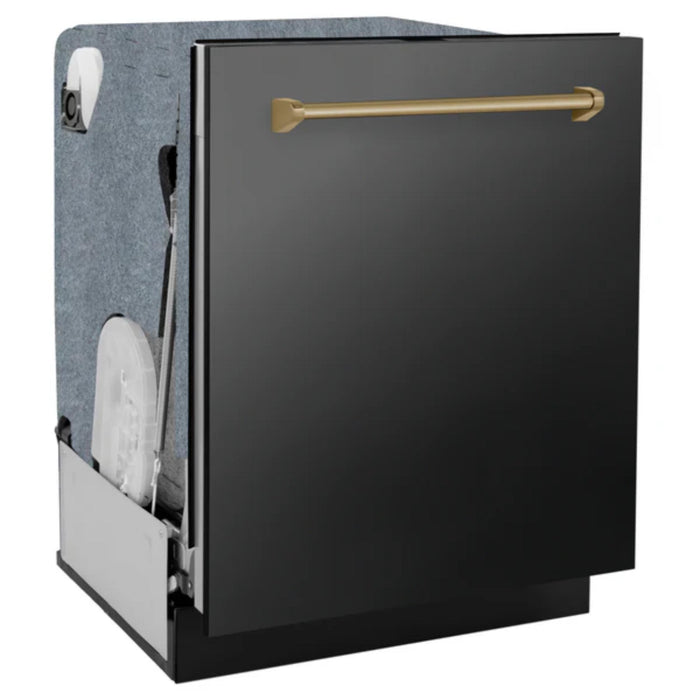ZLINE Autograph Edition 24" Monument Series 3rd Rack Top Touch Control Tall Tub Black Stainless Steel Dishwasher