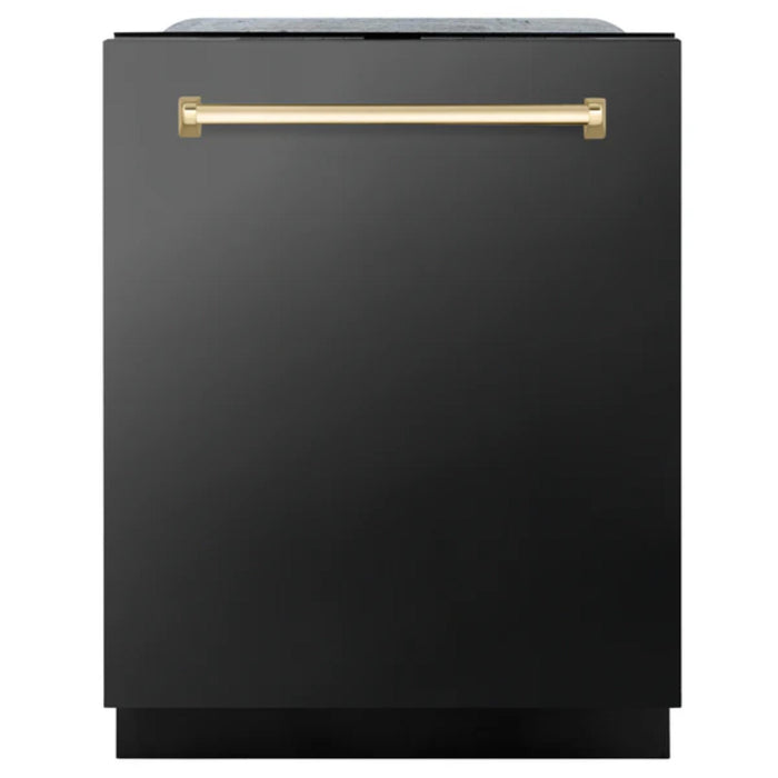 ZLINE Autograph Edition 24" Monument Series 3rd Rack Top Touch Control Tall Tub Black Stainless Steel Dishwasher