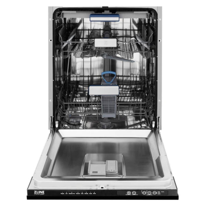 ZLINE Autograph Edition 24" Tallac Series 3rd Rack Top Touch Control Built-In Tall Tub Dishwasher in White Matte