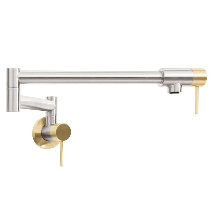 ZLINE Autograph Edition Gemini Pot Filler in Brushed Nickel and Champagne Bronze