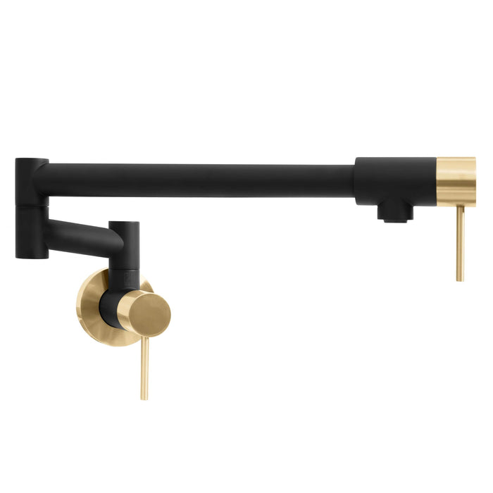 ZLINE Autograph Edition Gemini Pot Filler in Matte Black and Champagne Bronze