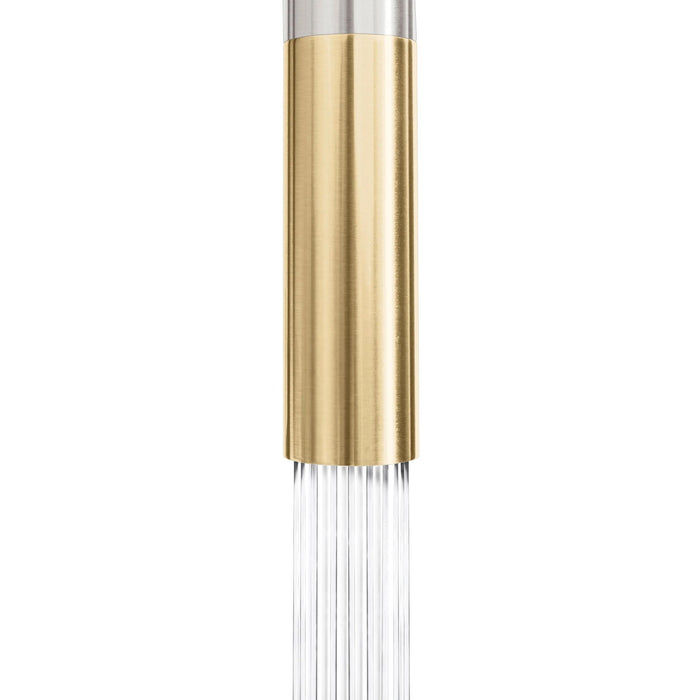 ZLINE Autograph Edition Gemini Pull-Down Single Handle Kitchen Faucet in Brushed Nickel and Champagne Bronze