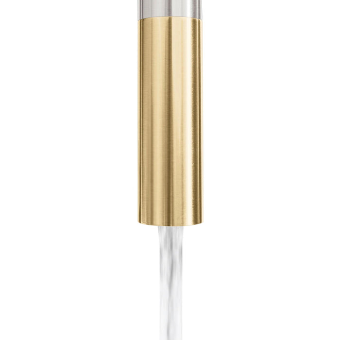 ZLINE Autograph Edition Gemini Pull-Down Single Handle Kitchen Faucet in Brushed Nickel and Champagne Bronze