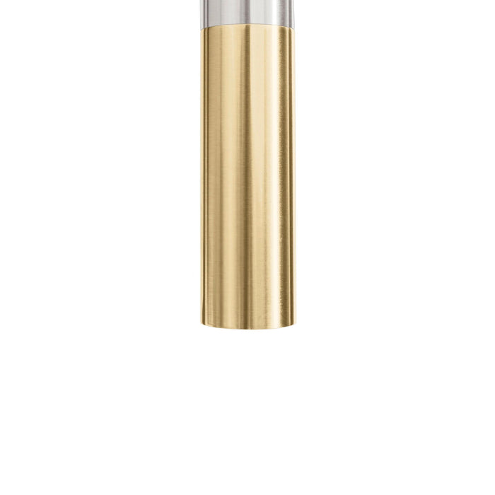 ZLINE Autograph Edition Gemini Pull-Down Single Handle Kitchen Faucet in Brushed Nickel and Champagne Bronze