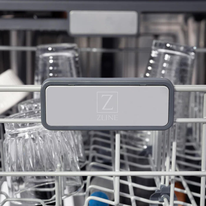 ZLINE Autograph Edition 24" Monument Series 3rd Rack Top Touch Control Tall Tub Black Stainless Steel Dishwasher