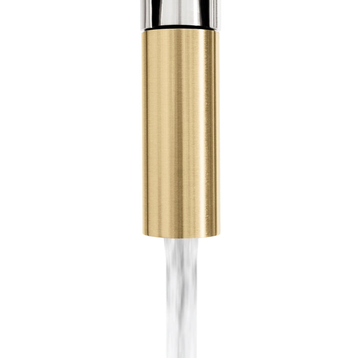 ZLINE Autograph Edition Sierra Pull-Down Spring Single Handle Kitchen Faucet in Brushed Nickel and Champagne Bronze