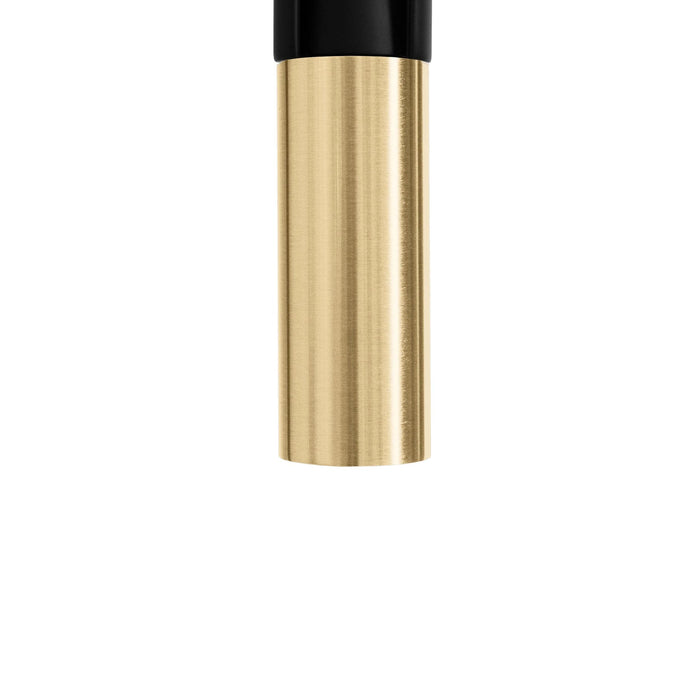 ZLINE Autograph Edition Sierra Pull-Down Spring Single Handle Kitchen Faucet in Matte Black and Champagne Bronze