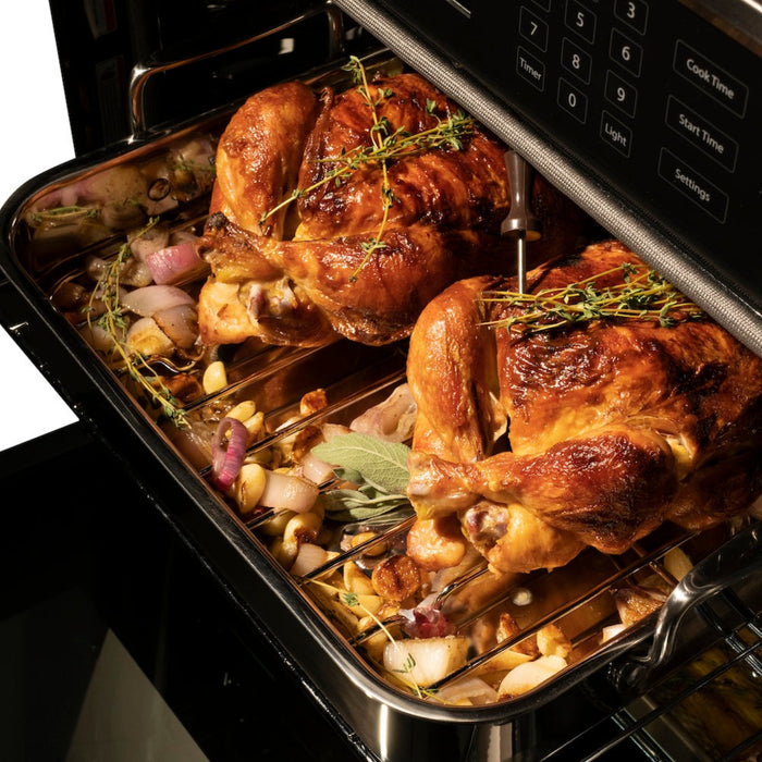 ZLINE 30" Autograph Edition Professional True Convection Single Wall Oven with Air Fry and Self Clean in Stainless Steel with Champagne Bronze Handle