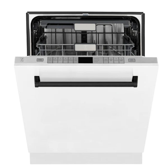 ZLINE Autograph Edition 24" Monument Series 3rd Rack Top Touch Control Tall Tub White Matte Dishwasher