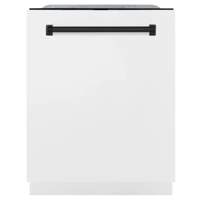 ZLINE Autograph Edition 24" Monument Series 3rd Rack Top Touch Control Tall Tub White Matte Dishwasher