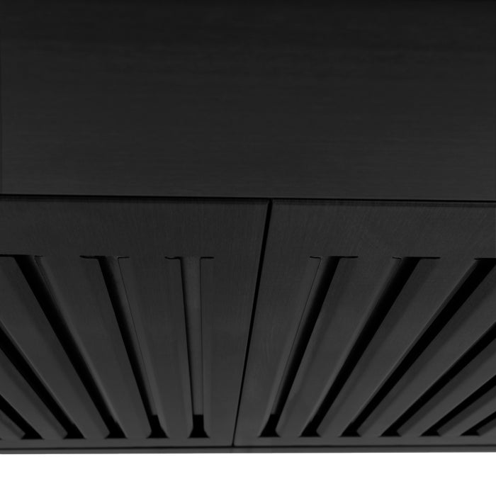 ZLINE 48" Convertible Vent Wall Mount Range Hood in Black Stainless Steel