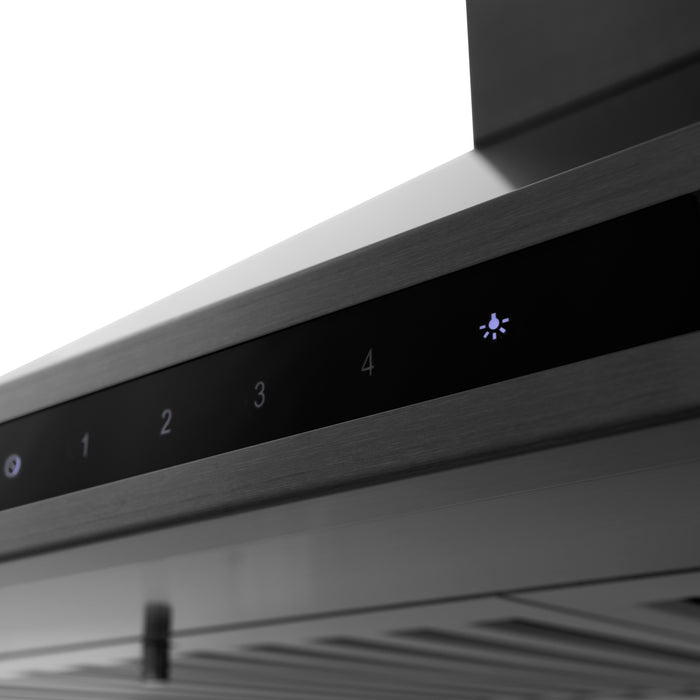 ZLINE 48" Convertible Vent Wall Mount Range Hood in Black Stainless Steel