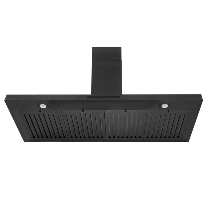 ZLINE 48" Convertible Vent Wall Mount Range Hood in Black Stainless Steel