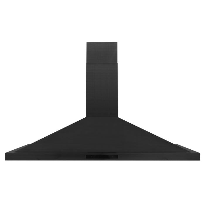 ZLINE 48" Convertible Vent Wall Mount Range Hood in Black Stainless Steel