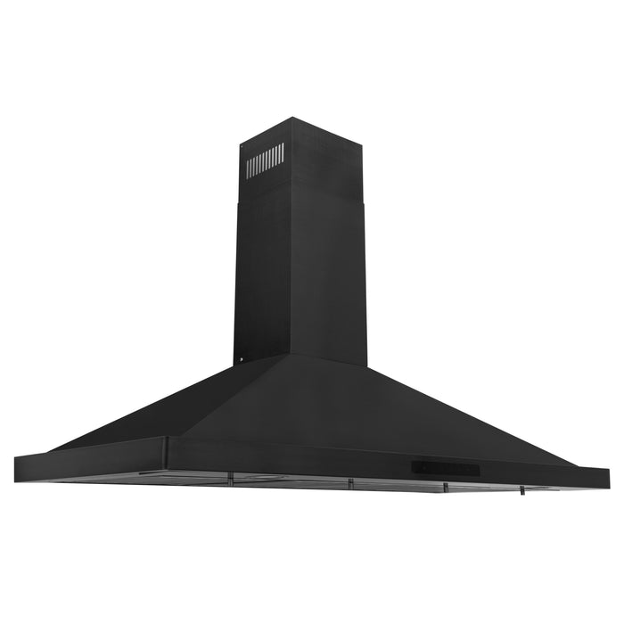 ZLINE 48" Convertible Vent Wall Mount Range Hood in Black Stainless Steel